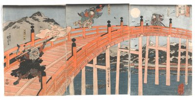Gojo Bridge (Edo period) by Utagawa Kuniyoshi